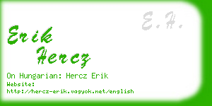 erik hercz business card